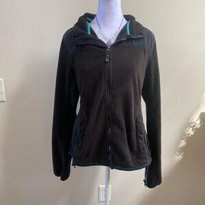 Vintage Y2k Aeropostale Black Zip Up Fleece with Embroidered Logo Detail Sz XL